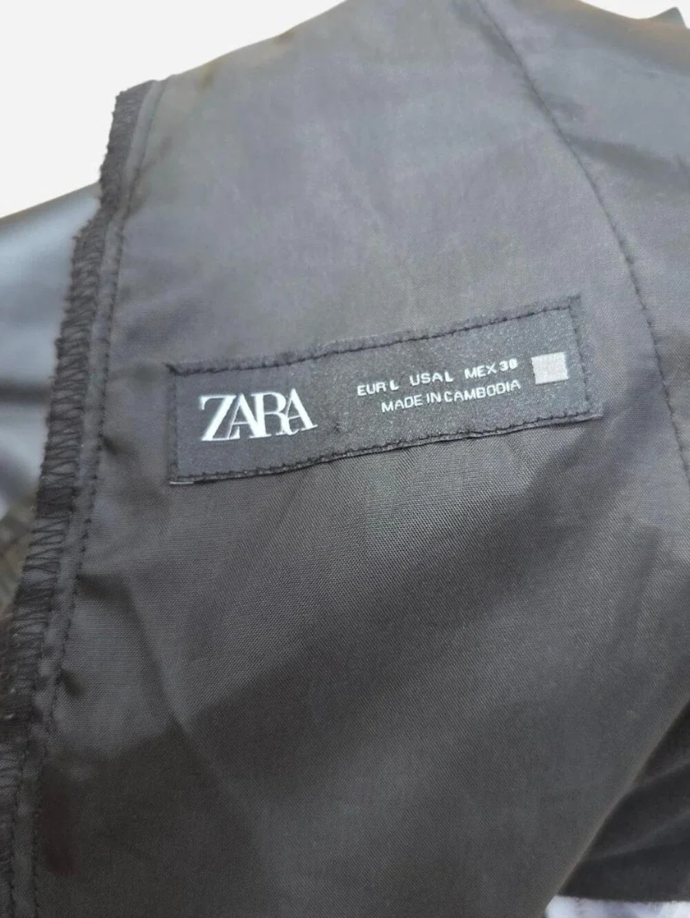Zara black faux